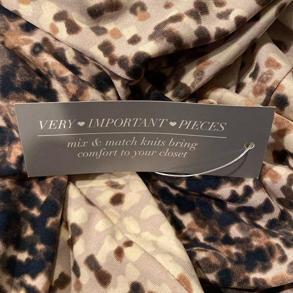 18/20 VIP Knits by Avenue  brown and tan top with full arms - NWT - Picture 6 of 8